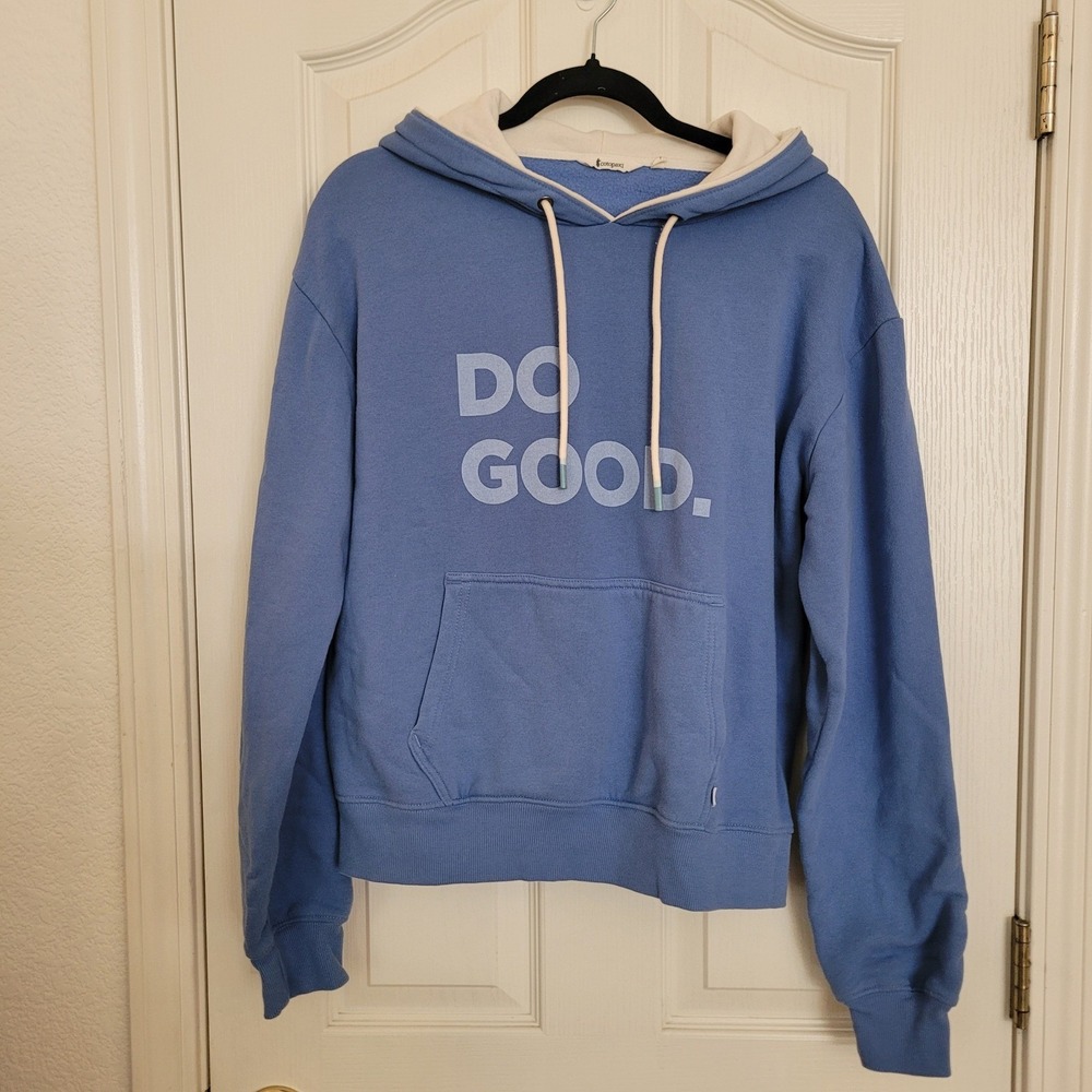 Cotopaxi Do Good Hoodie Blue Organic Cotton Pullover Sweatshirt Womens Small